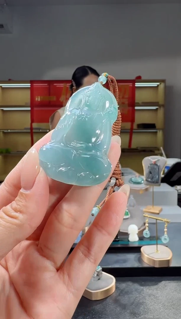 吊坠(不含链)未镶嵌翡翠观音