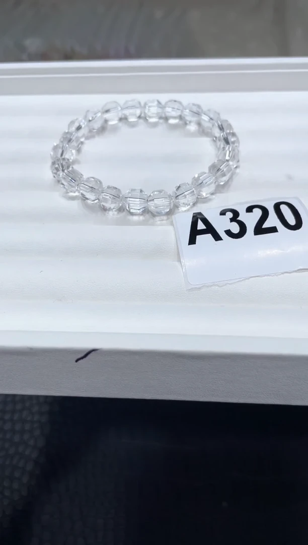 水晶手链未镶嵌A320白水晶灯笼珠8+