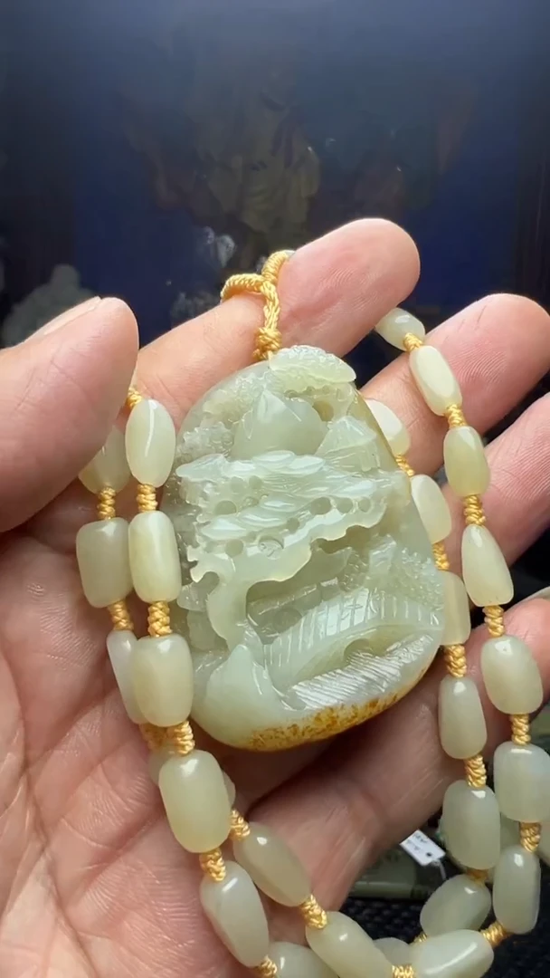 和田玉未镶嵌挂件孤***?和田玉