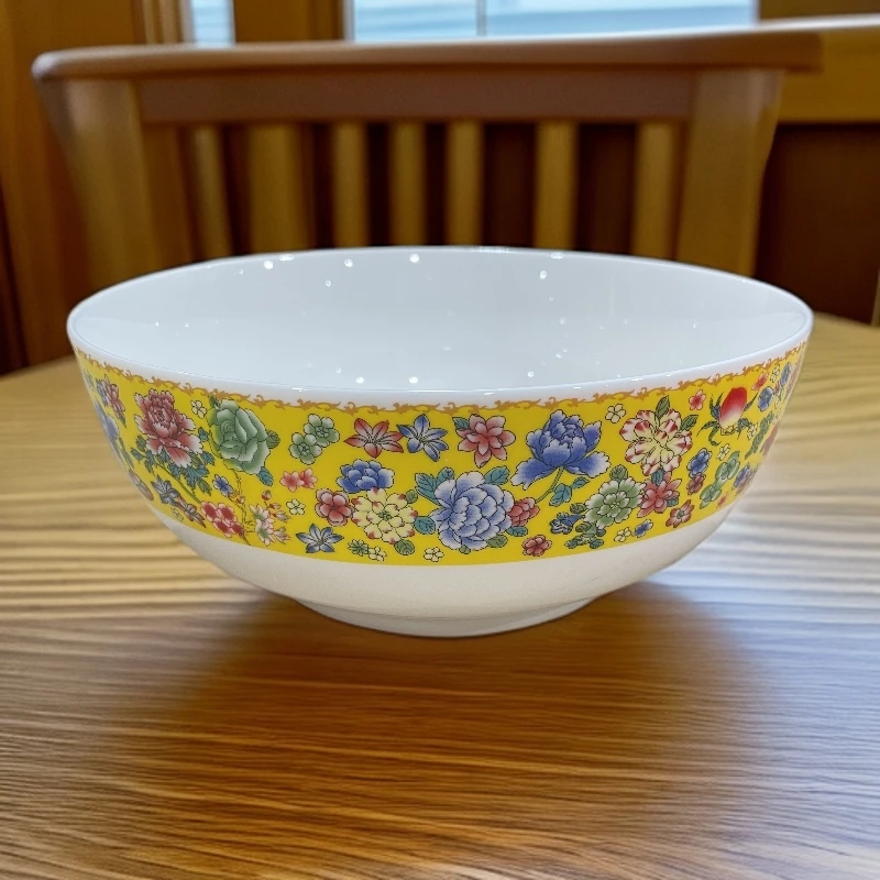 WJ-8英寸帝王黄万花面碗