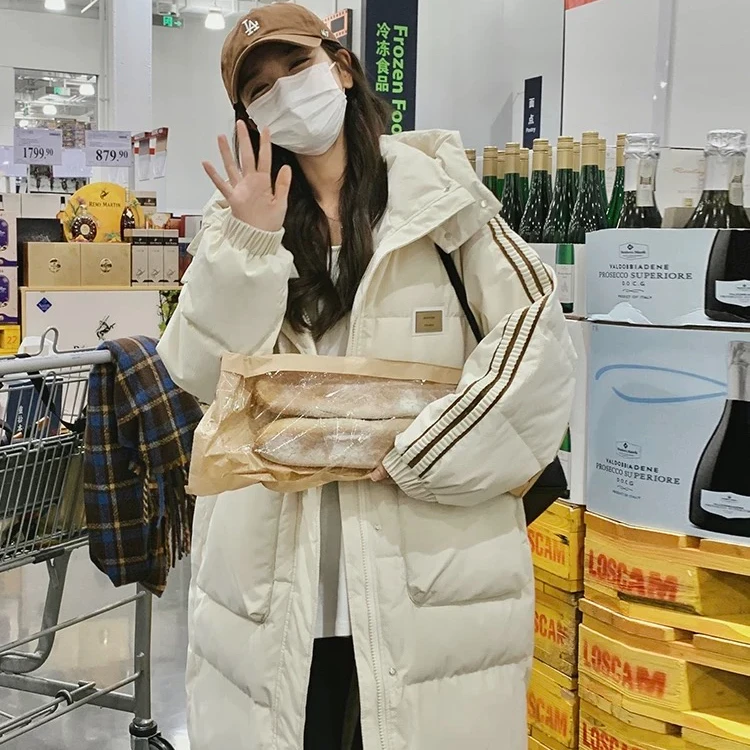 非图款女装时尚单品休闲百搭连帽宽松加厚保暖韩版冬季ins
