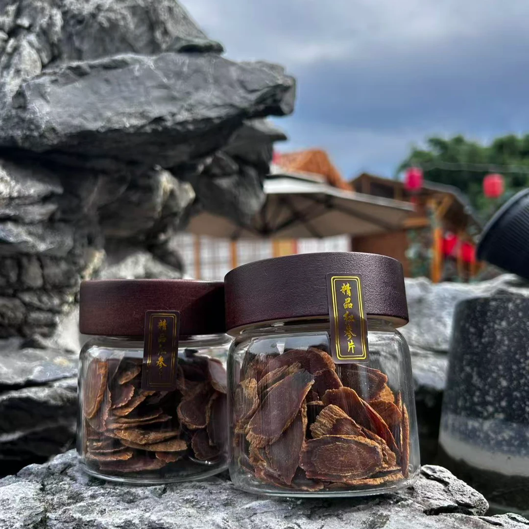 长白山高品质大片红参6年老年份可煲汤泡水东北特产红参片