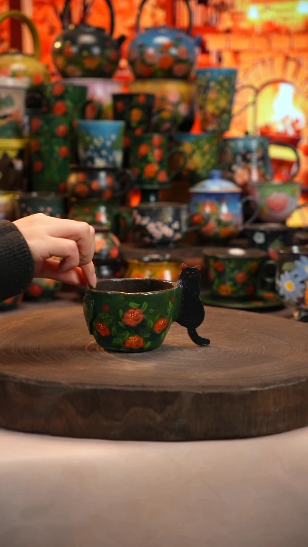 油画   釉下彩   杯子