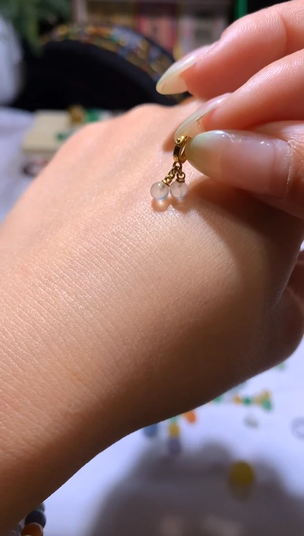 【闪购商品】定制翡翠18K金镶嵌珠子滴流680+68