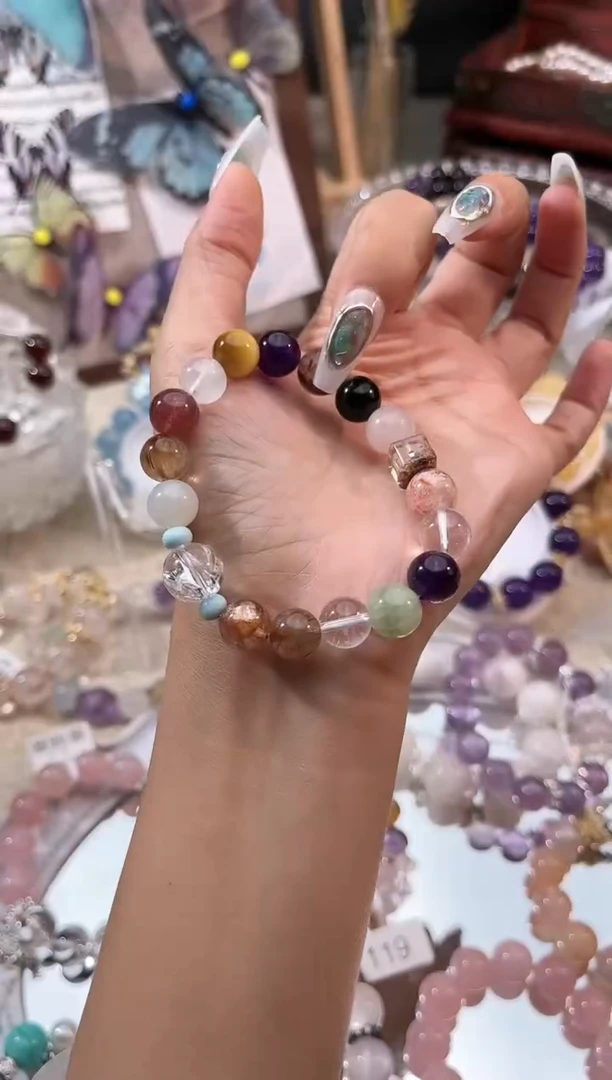 【闪购商品】水晶手链未镶嵌多样性发货颜色微差发其一