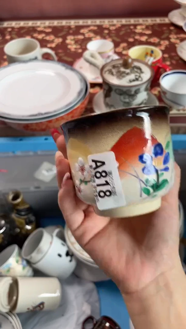 瓷片橙*瓷器瓷器A818