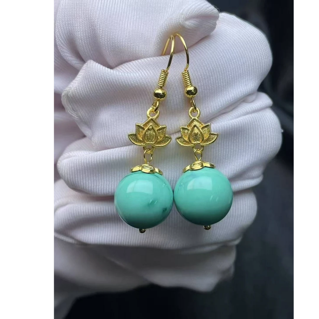 非金属珐琅耳饰 蓝色 1.4mi耳环 D187