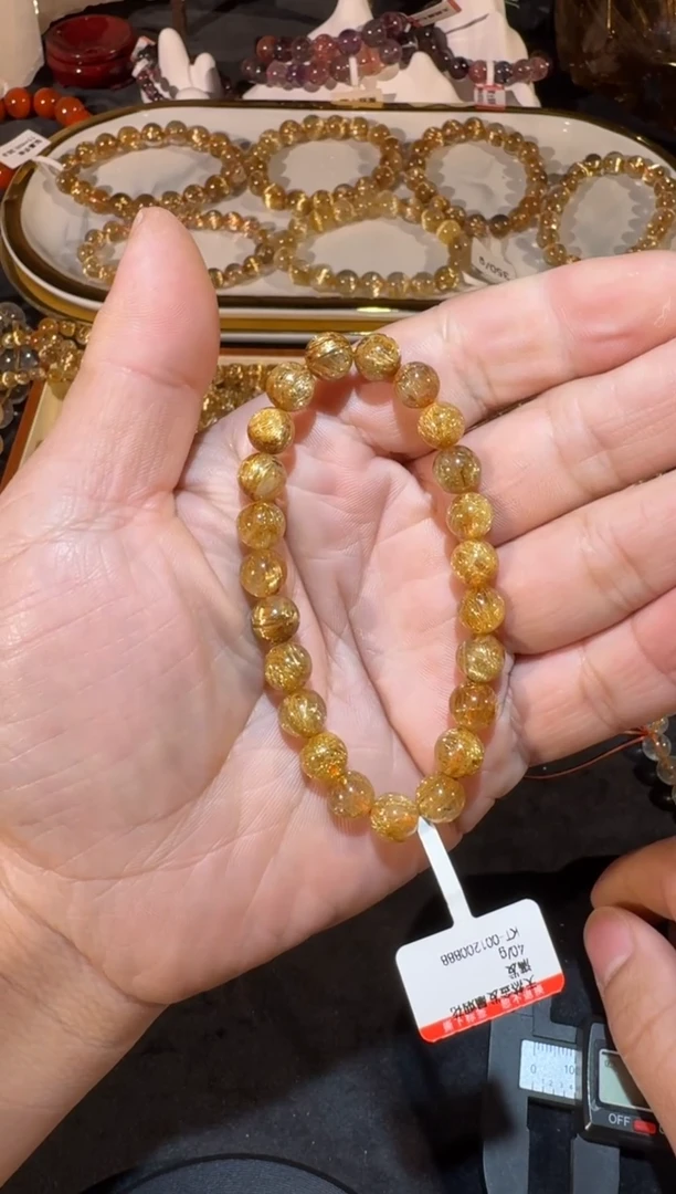 未镶嵌手串发晶SJ-556金发晶