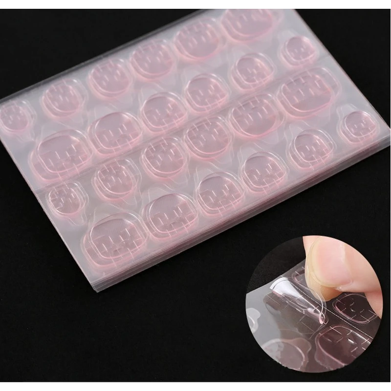 超薄果冻胶美甲贴高粘度假指甲双面穿戴式甲片贴胶水持久可拆卸