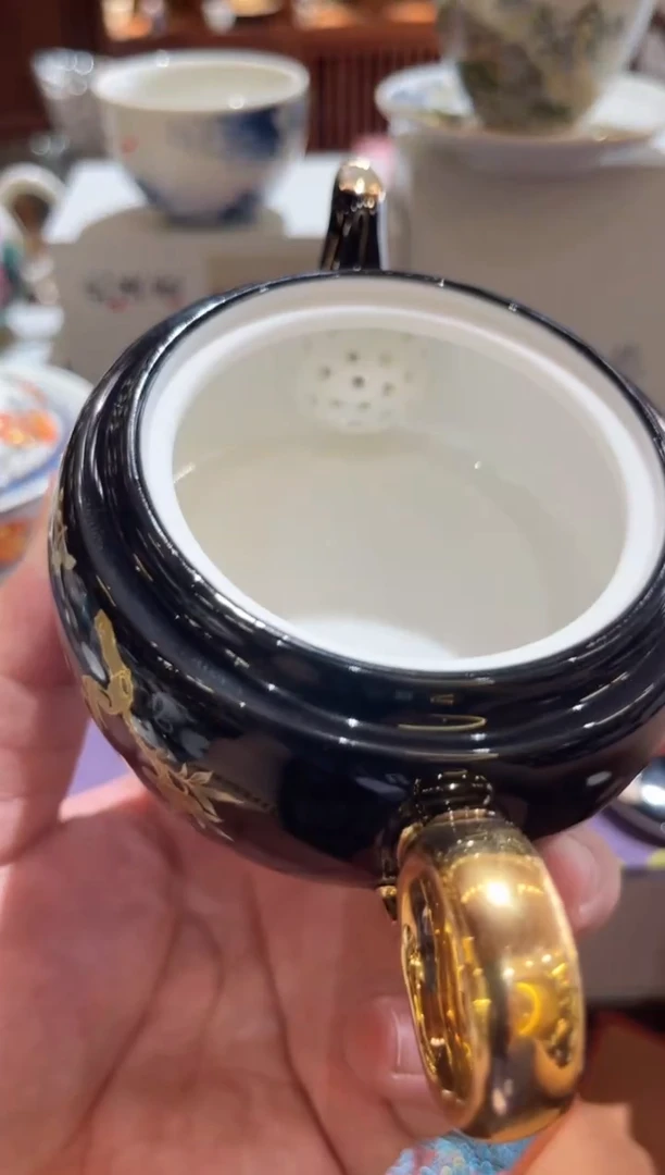 黑石榴扁扁壶茶具茶具
