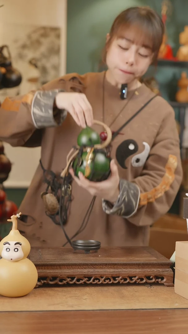 【闪购商品】194号精品天然大漆工艺防渗内胆酒葫芦~