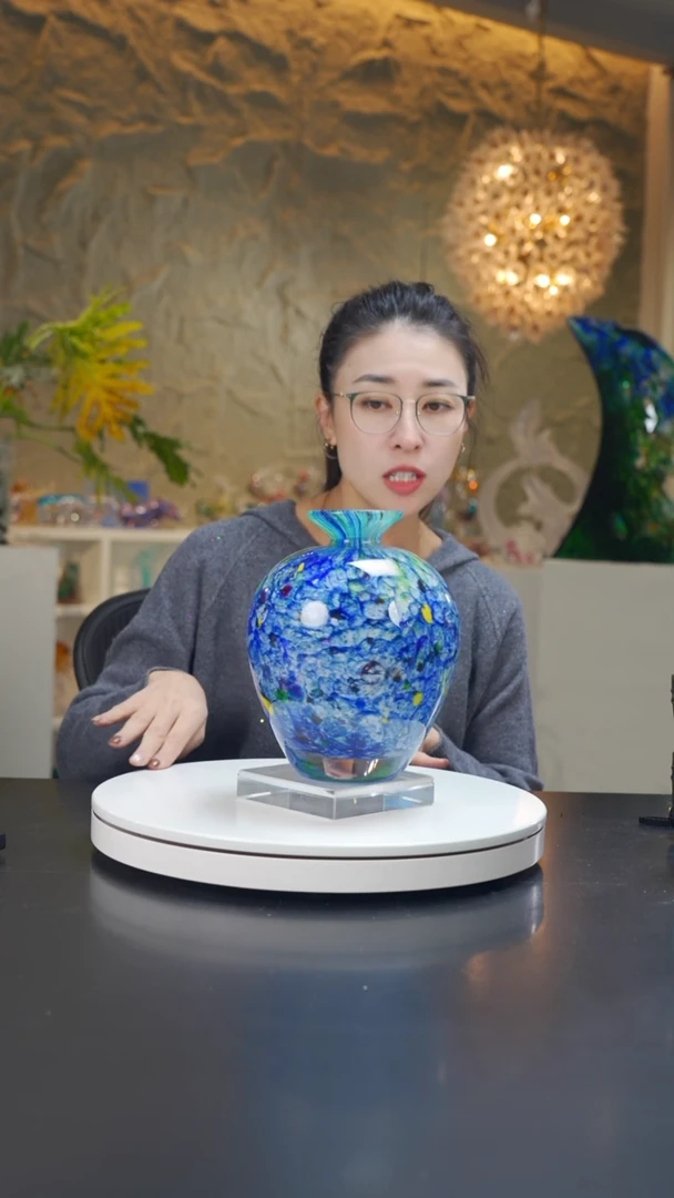 手工艺品琉璃莫奈花园系列花器12号