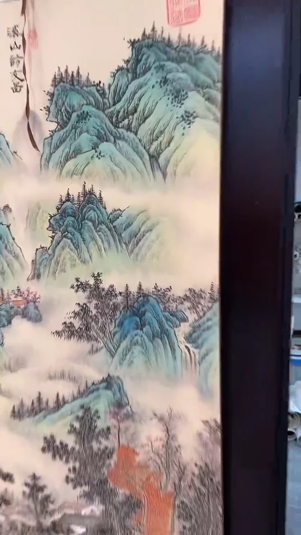 国画Q张巨富 溪山访友图