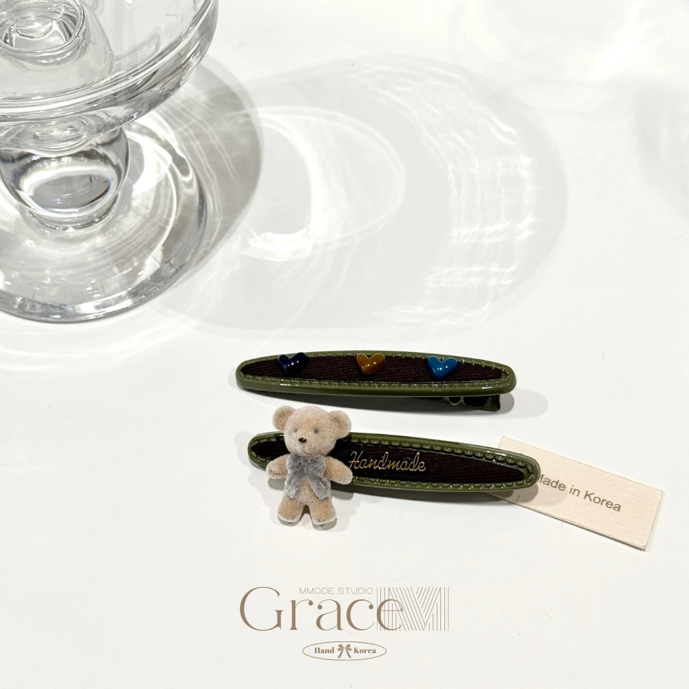 「可露丽系列-惊喜小熊」韩国25早秋百搭刘海夹侧边夹顶夹鸭嘴夹