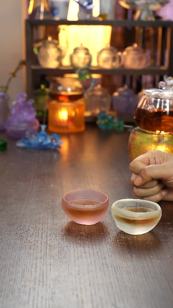 闪购岩韵茶杯白色+粉色