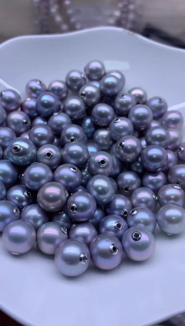 【闪购商品】淡水珍珠吊坠(不含链)18K金镶嵌多发其一