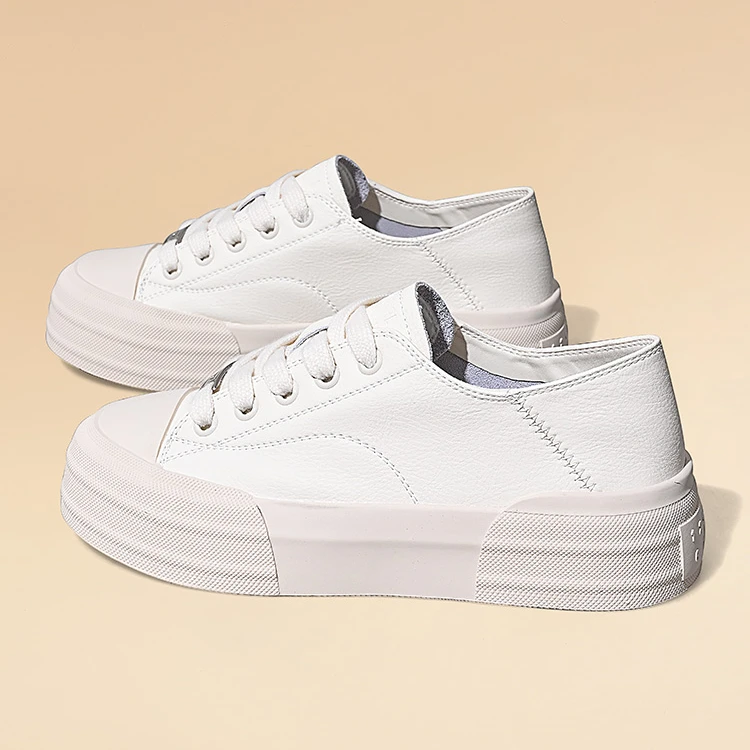 高蒂新款牛皮休闲小白鞋245183B603