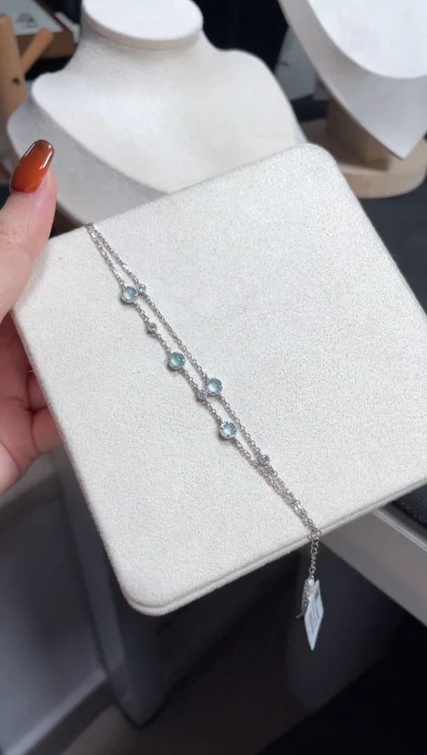 【闪购商品】翡翠手链银S925镶嵌111111