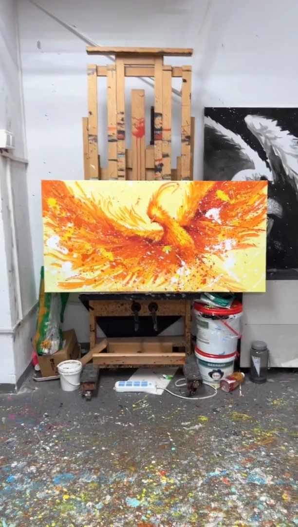 【闪购商品】丙烯画大树老师金凤凰横板不加框