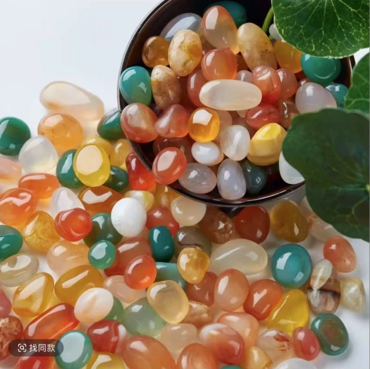 新疆戈壁石盆景石原石石子五彩小石头