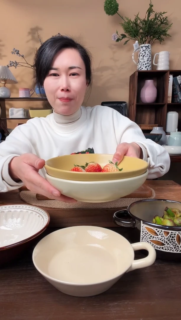 8英寸哑光麻点碗2只微瑕