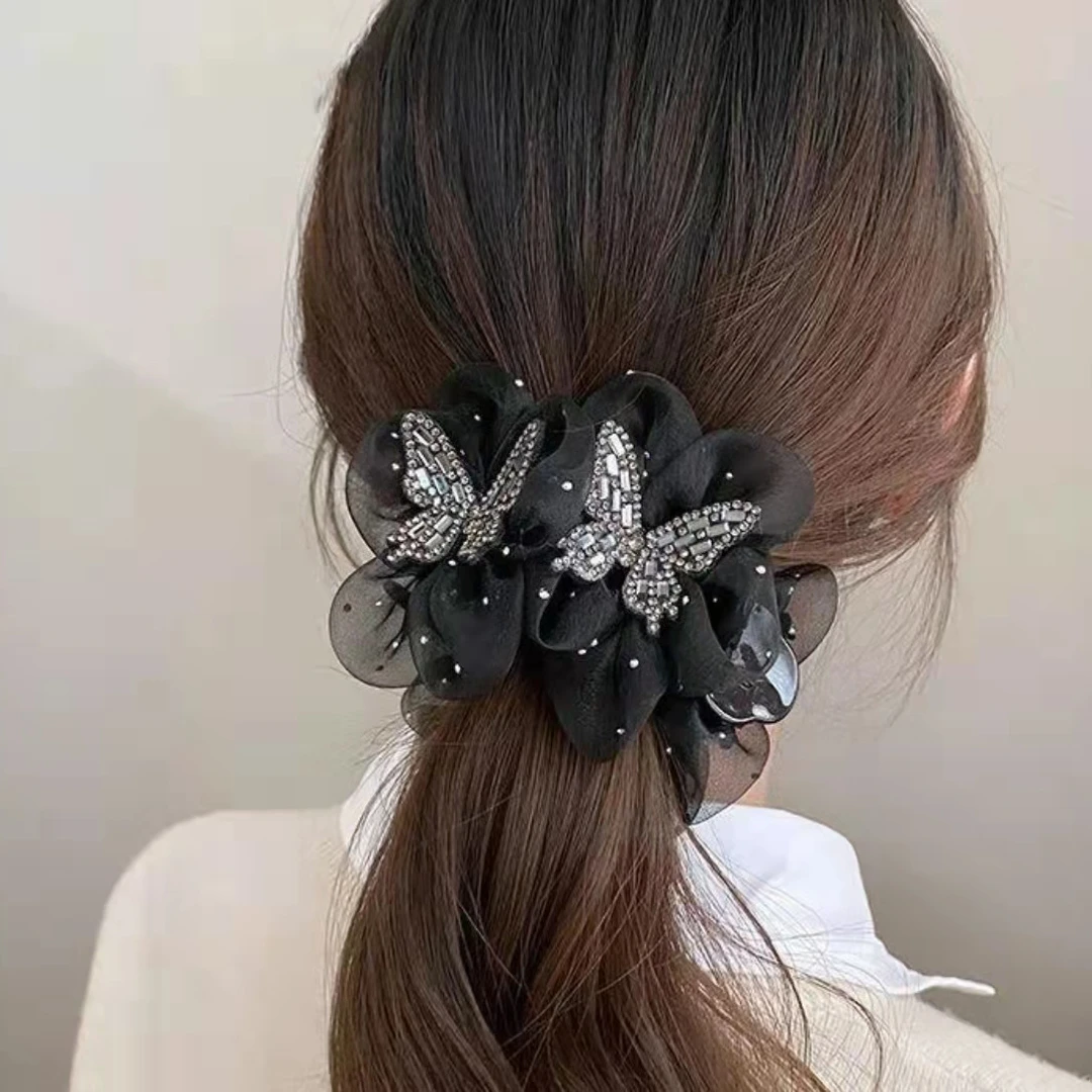 2025新款丸子夹Z299简约丸子头发夹黑色百搭发卡气质网红时尚复古