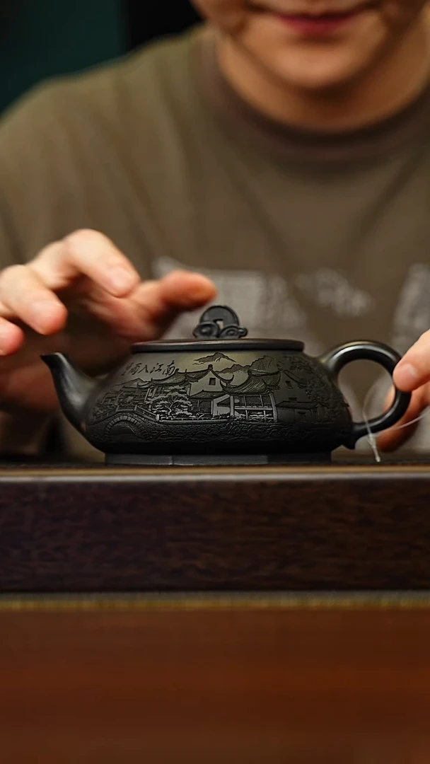 茶壶紫砂宜兴原矿 半手工 紫砂壶容量300CC