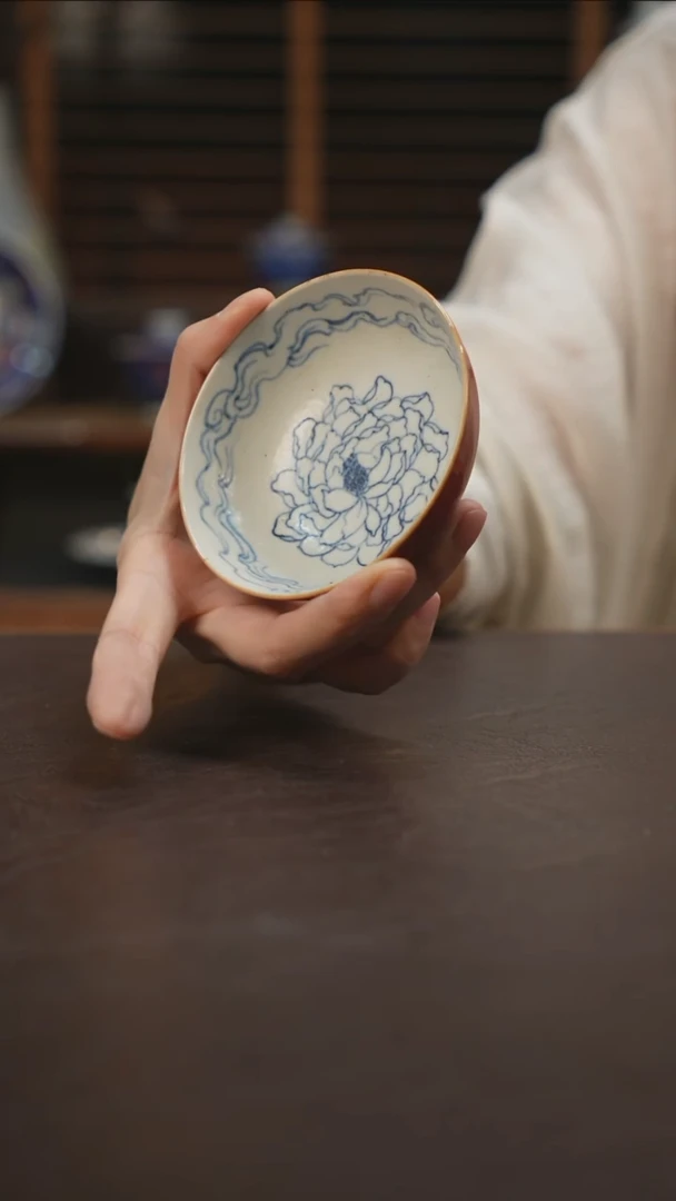 杯景德镇陶瓷杯碗柴烧多人