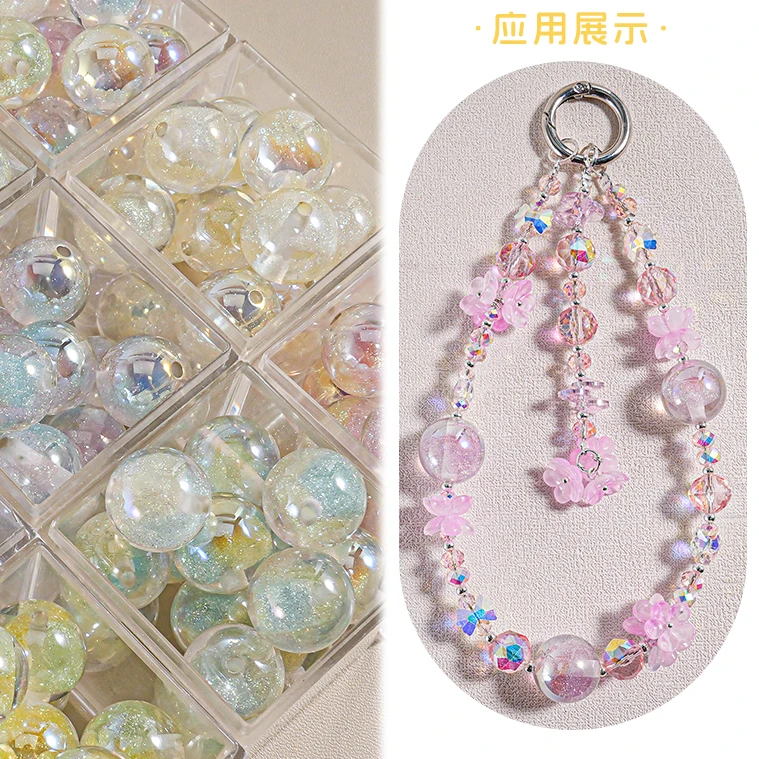 【海蒂家】B010夜光爱心1.5直孔圆珠16MM透明彩色