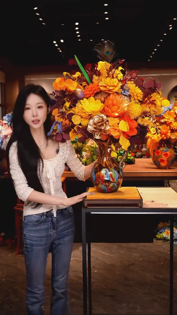 瓶琉璃手工花器花束空运包邮送货上门-以图片为准