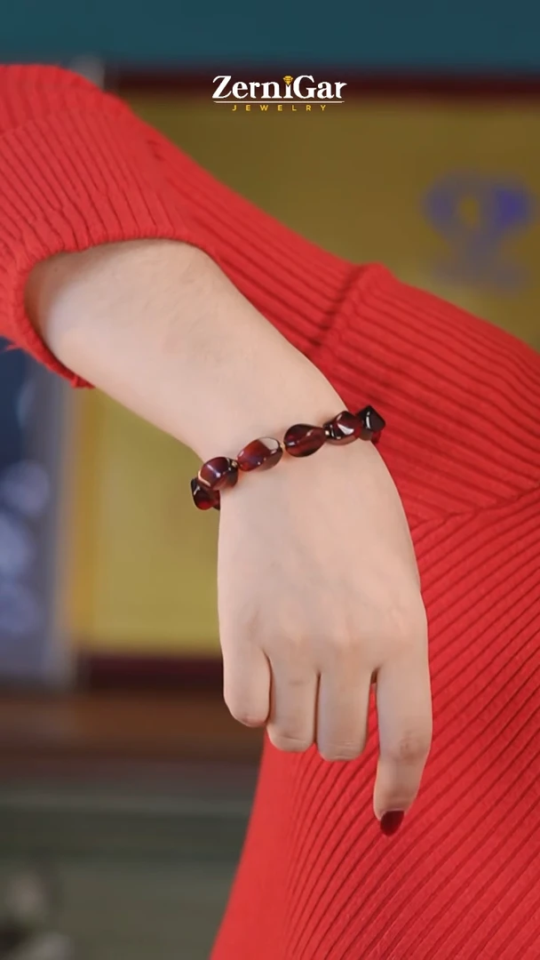 琥珀颈饰未镶嵌天然琥珀手链