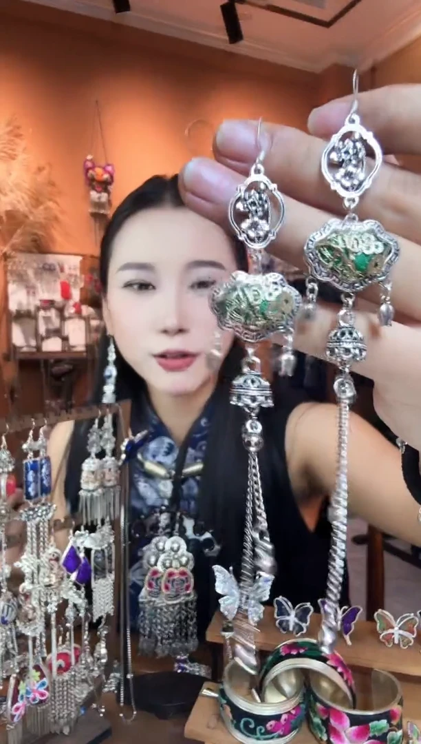 刺绣纯手工民族风耳环