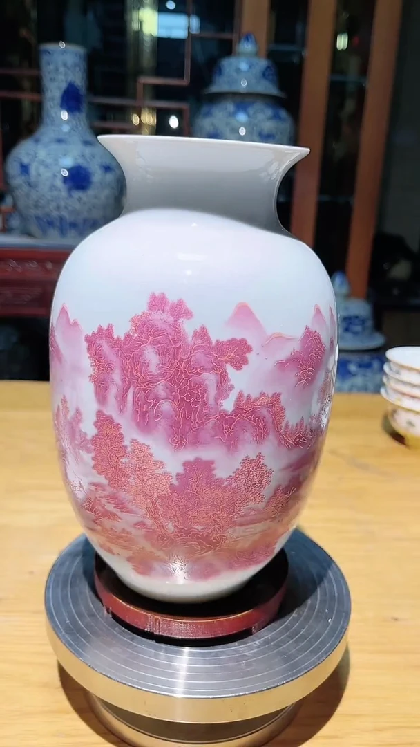 【闪购商品】瓷陶瓷夜光山水瓶