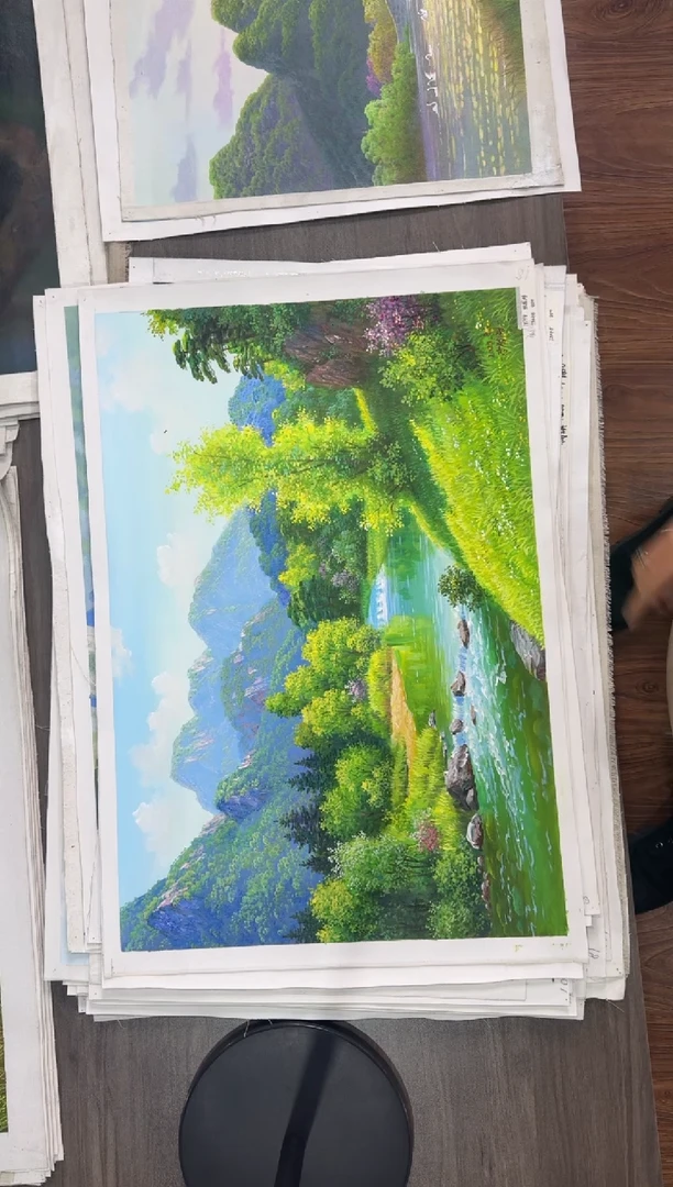 油画【1号】约70*50丨朝鲜原创纯手绘孤品油画