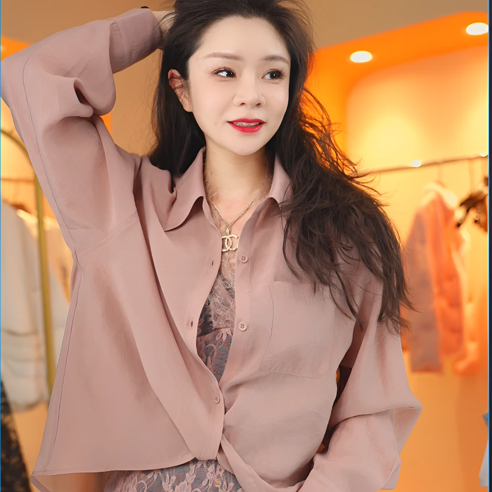 衬衫单排多扣长袖夏季气质春秋女装女士设计感时尚小众