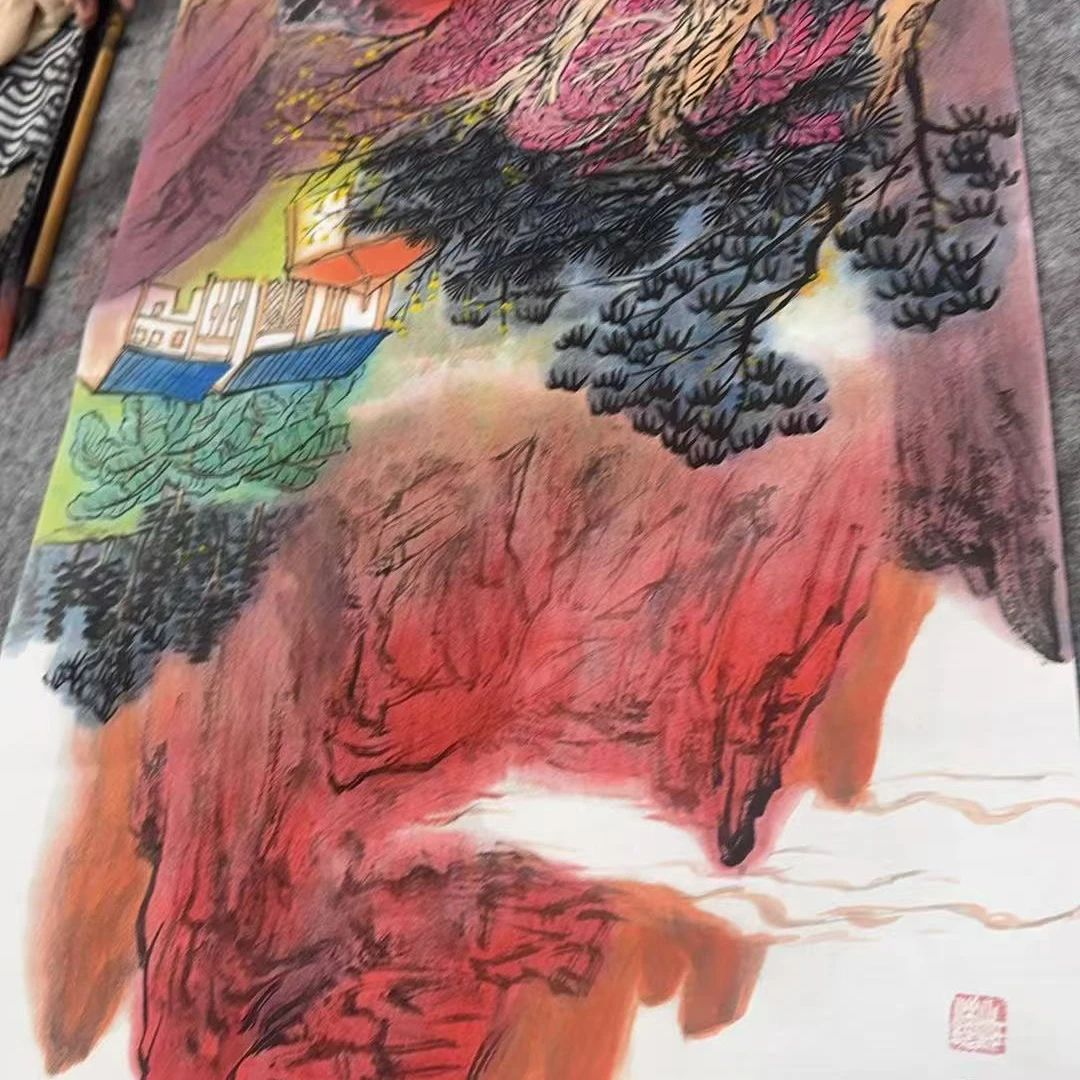 橱窗展示/文峰美术/苏珊/宣纸国画/带证书