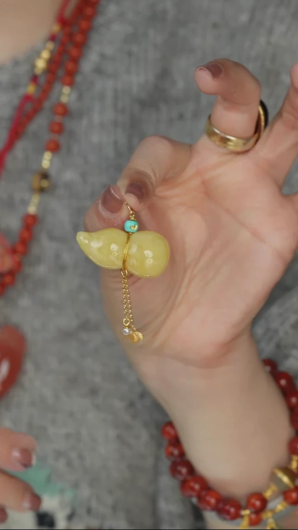 蜜蜡吊坠(不含链)未镶嵌大葫芦吊坠