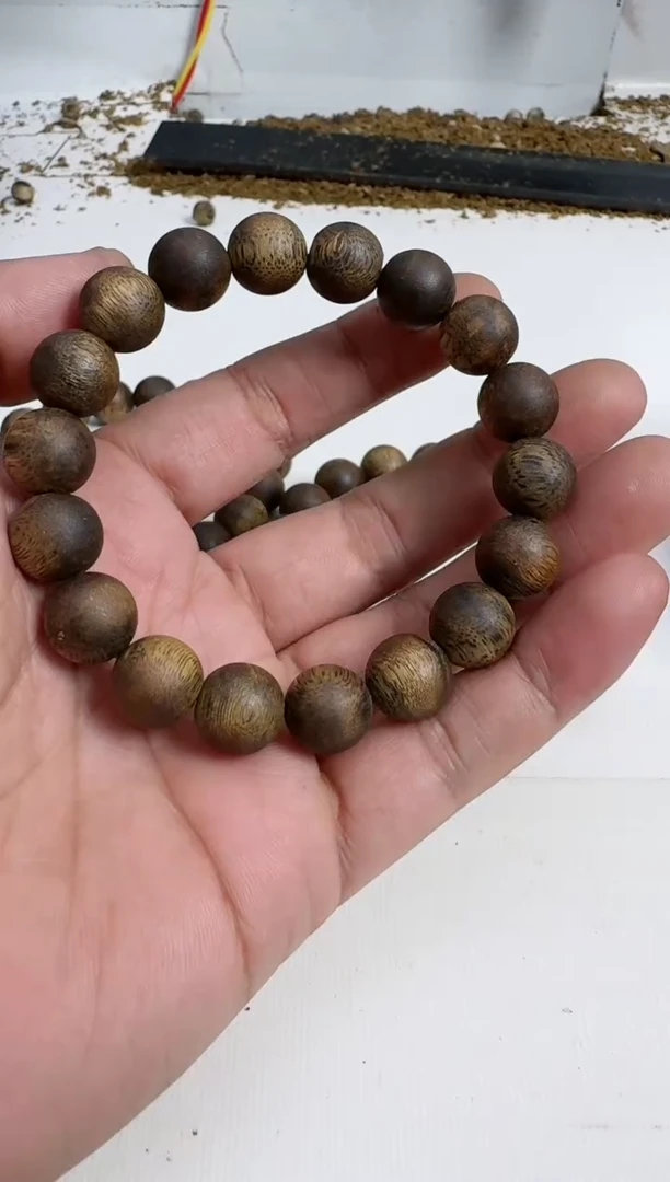 【闪购商品】沉香手串白棋1.2规格单圈14克多样性发一