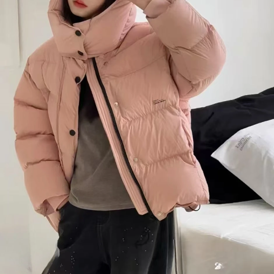 极寒羽绒服加厚女童25冬季韩版糖果色连帽羽绒服3552