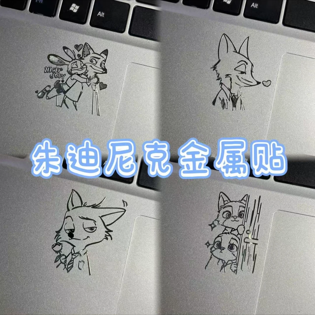 （利灵）可爱尼克朱迪金属贴手机diy手帐装饰贴纸驾车个人用品