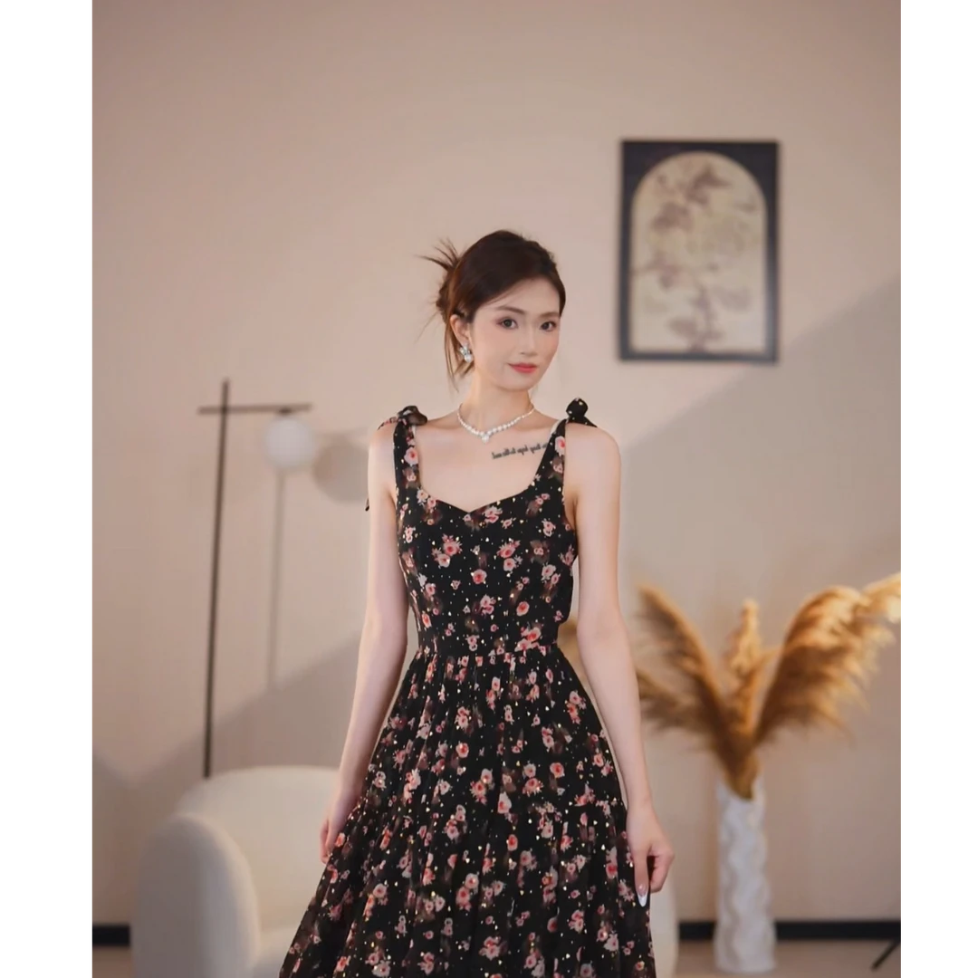 【婉彤】春夏款浪漫碎花连衣裙-YL20184