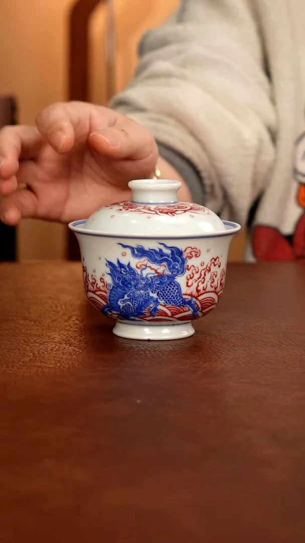 景德镇瓷器，青花瓷手绘茶具~