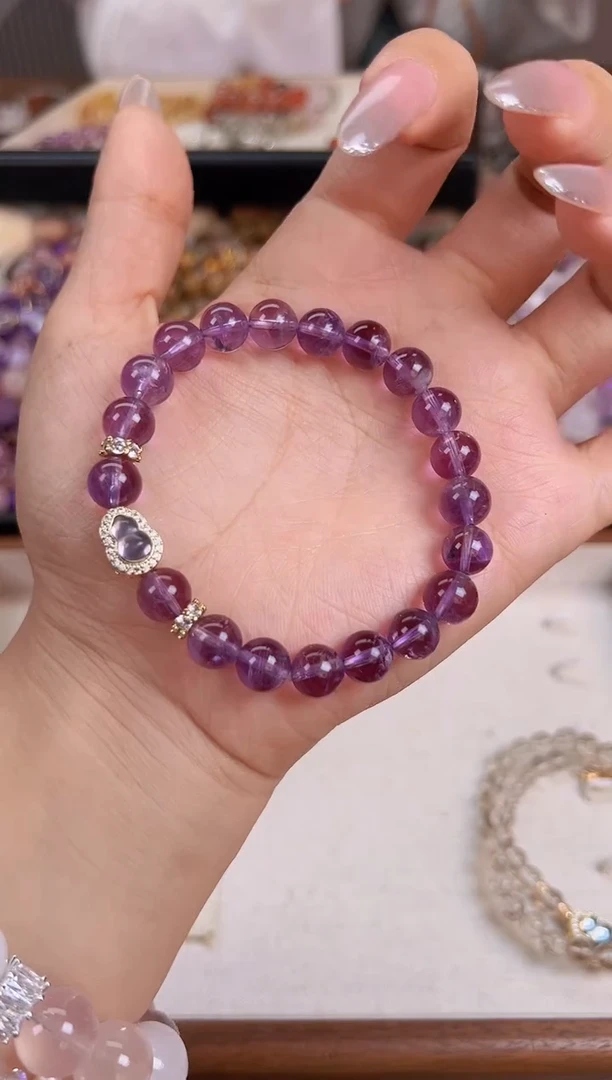 水晶手链未镶嵌紫水晶设计款