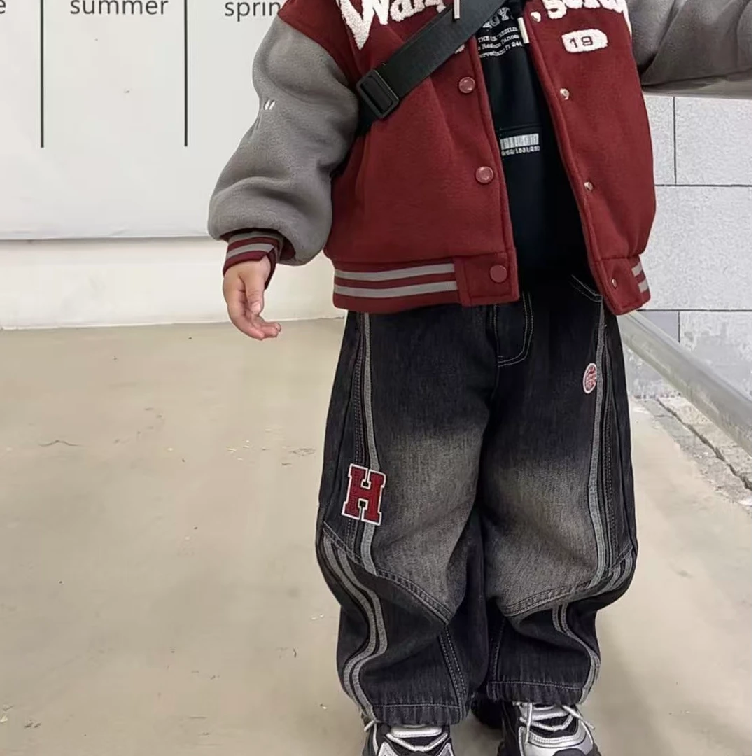 【棉逗熊品牌】男童韩版冬季休闲中大童百搭裤子-17283