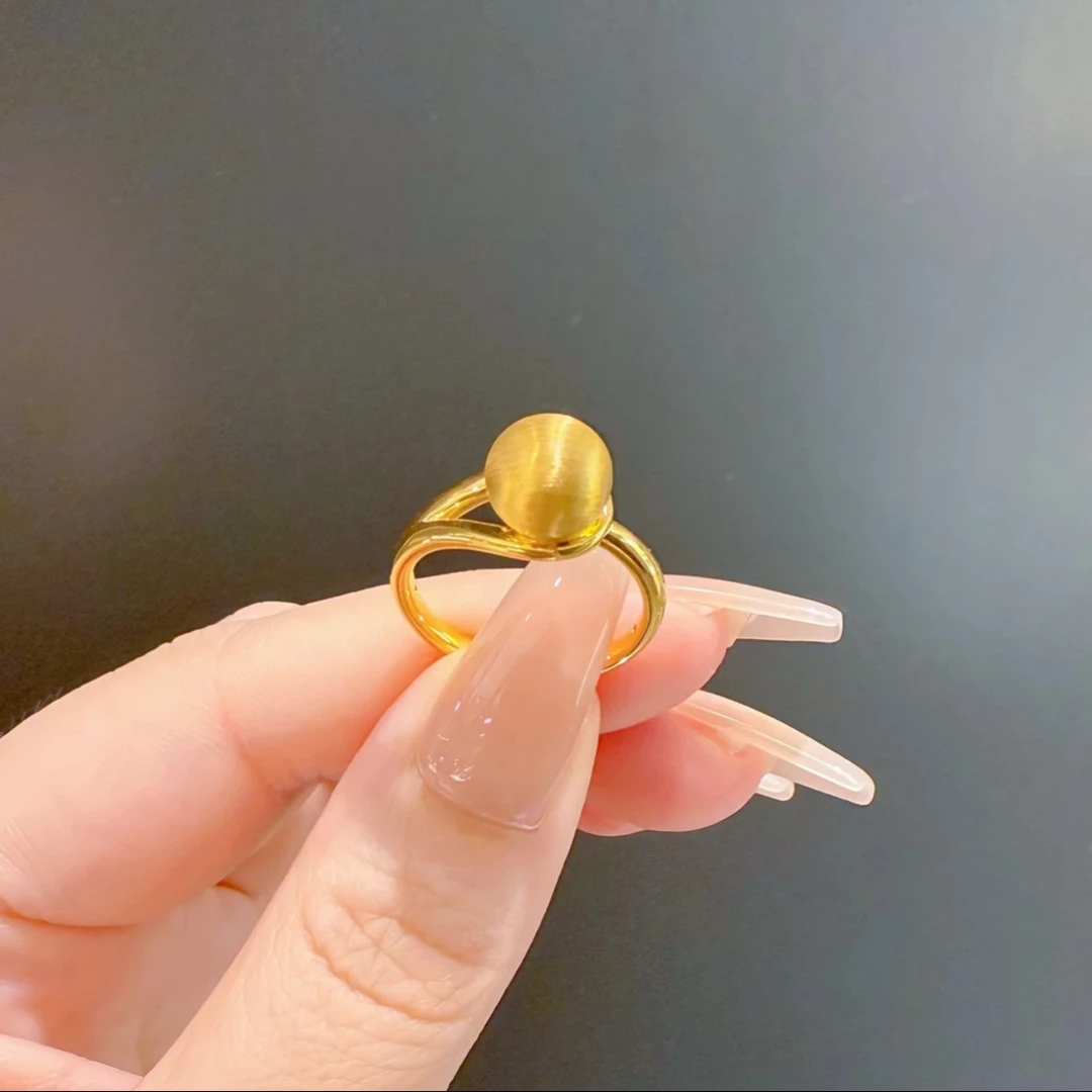 周大生黄金拉丝有求必应轻奢高级感气质戒指