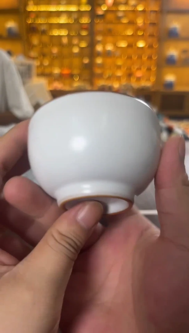 瓷片花溪陶瓷00000白色主人杯微瑕
