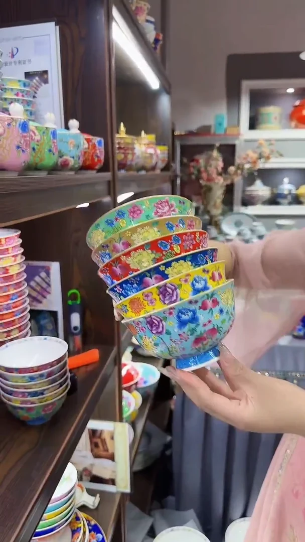 瓷片5英寸饭碗6个景德镇餐具