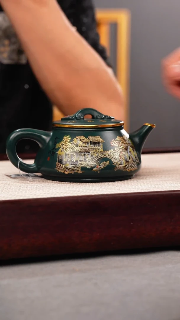 茶壶紫砂苏门答腊青 剑流石瓢 忆江南珐琅彩