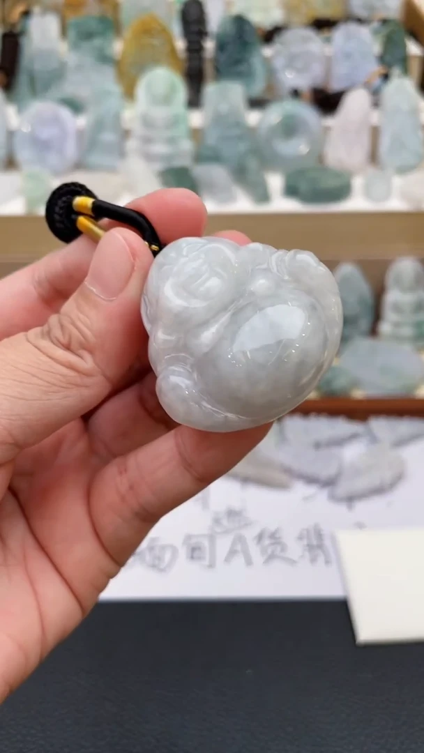 颈饰未镶嵌翡翠天然缅甸翡翠A货多样性发一佛公112