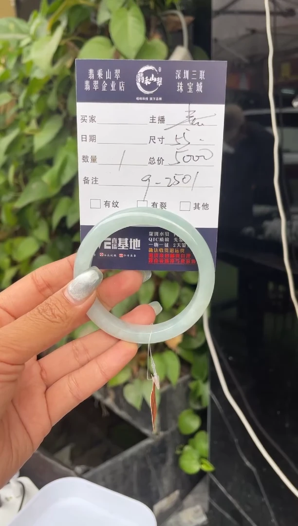 【闪购商品】翡翠手镯未镶嵌C 55正圈9-2501